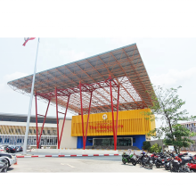 Steel flat grid bolt joint connected steel frame structure for conference hall building in Thailand